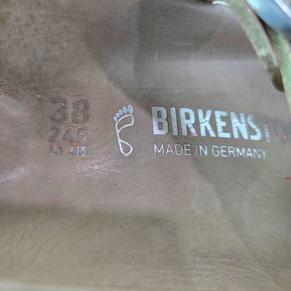 Birkenstock Gizeh Sandal Washed Metallic Silver Sz 7-7.5 Sz 38 Comfort Shoe 934 - Picture 10 of 12